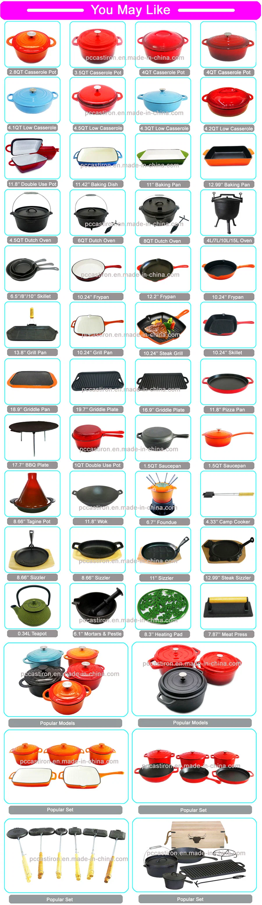 3.4qt Enamel Cast Iron Sauce Pot Cookware Manufacturer From China