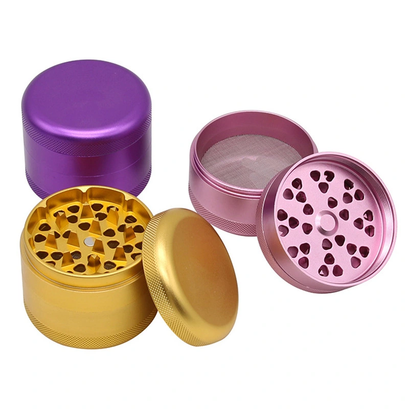 Ceramic Coating Grinder Smoking Accessories Non-Stick 4 Parts Dry Herb Grinders Metal Crushers Multi Colors Somking Grinder