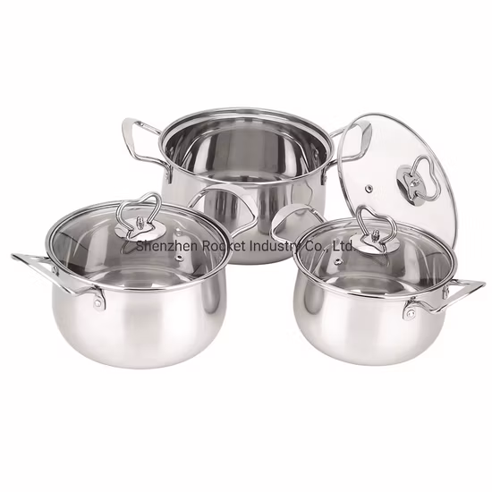 Wholesale Stock Pot Set Stainless Steel Casserole Hotpots Cooking Pots