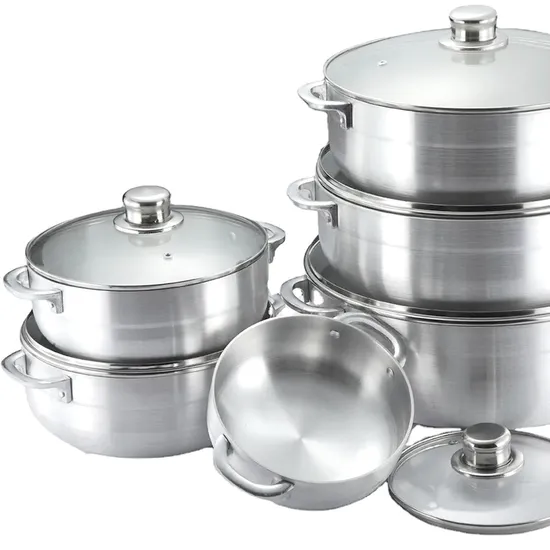 Factory Customized Aluminum Soup Pot Caldero 12PCS Cookware Set Casserole in Stock