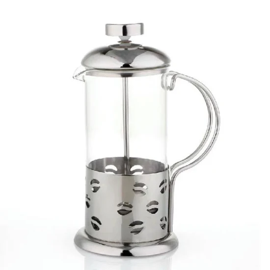 French Press Coffee Tea Pot Glass&Stainless Steel Coffee Jug Percolators