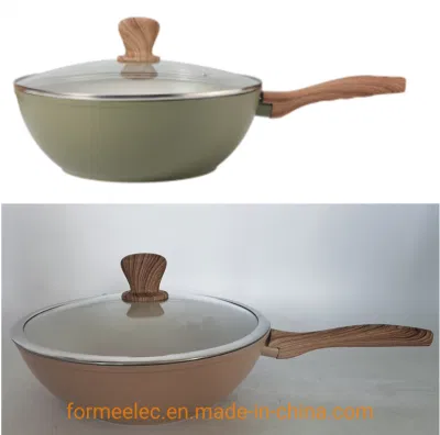 Maifan Stone Cookware Marble Stir Fry Pan 30cm 32cm Non