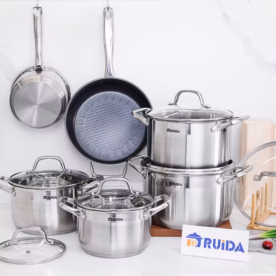 Kitchen Appliance, Kitchenware, Kitchen Utensils, Stainless Steel Cookware Set, Cookware
