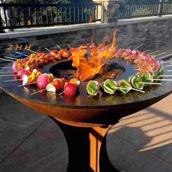 Corten Steel Charcoal BBQ Grill High Quality Garden Barbecue BBQ