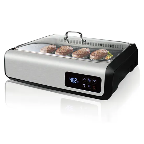Mini Square Portable Smokeless Stainless Steel BBQ Grill Kitchen Multi Cooker 