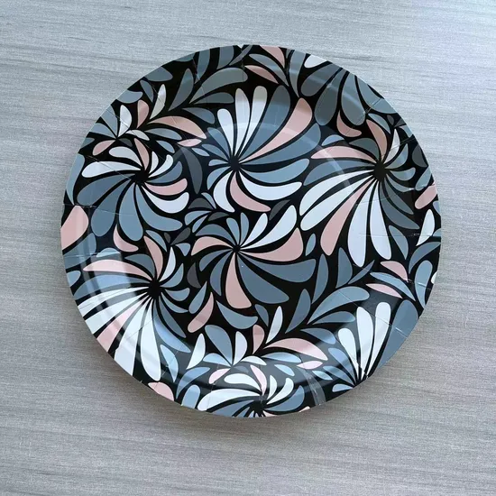 Degradable Disposable Paper Plate 7inch Customizable Home Barbecue Tableware Catering Cake Plate Party Plate 