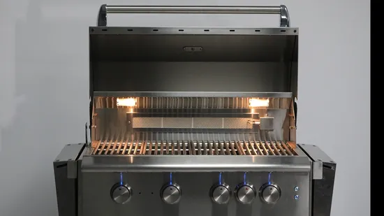 New Style Tourist/Commercial Area Outdoor/Indoor Portable Kitchen Equipment Gas Grill Stainless Steel Smokeless Adjustable Height BBQ Natural Gas Table Grill 