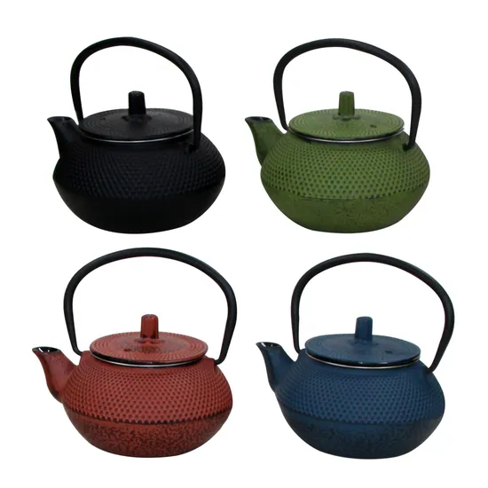 Chinese Style Factory Direct Enamel Cast Iron Teaset 