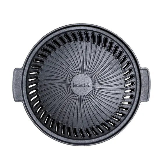Iron Grill Plate with Non Stick Cast BBQ Accessories Hiker Camping Use 