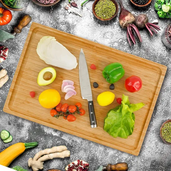 Bamboo Water Cup Tray; Tea Tray; Solid Wood Pizza Bread Cake Steak Western Food Plate Baking Barbecue Plate 