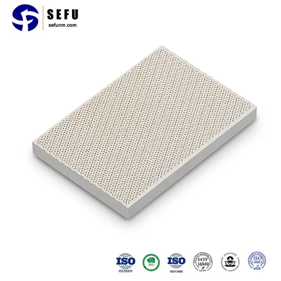 Gas Burner Tile Manufacturing Refractory Cordierite Infrared Honeycomb Ceramic Plate for BBQ Grill 